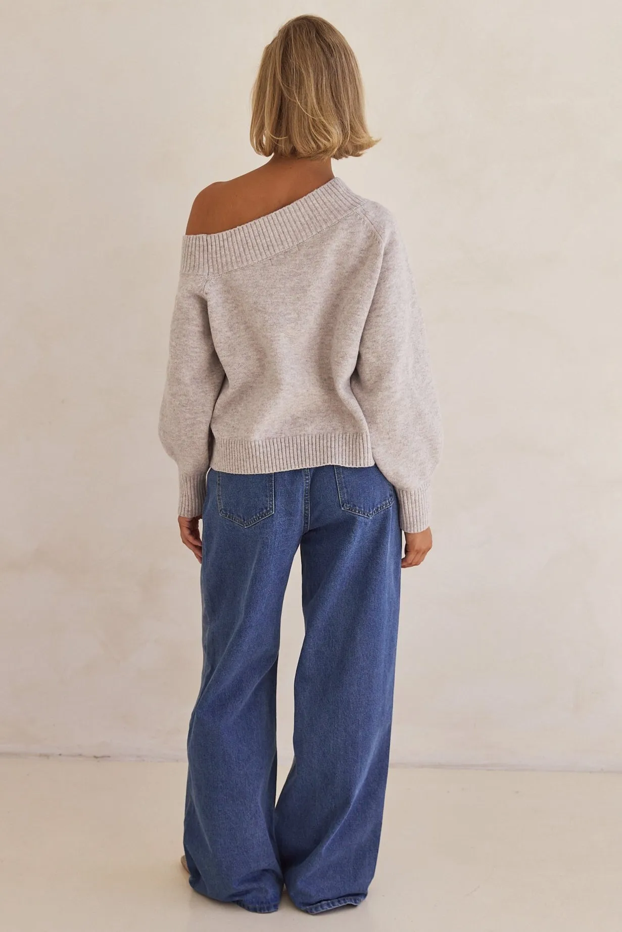 Emilee Knit Jumper (Light Grey)