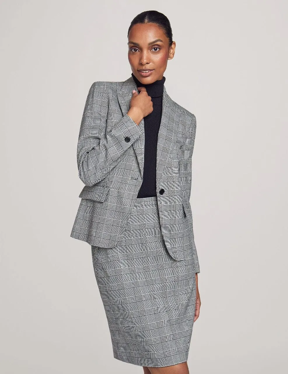 Executive Collection Plaid Jacket with Skirt- Sale
