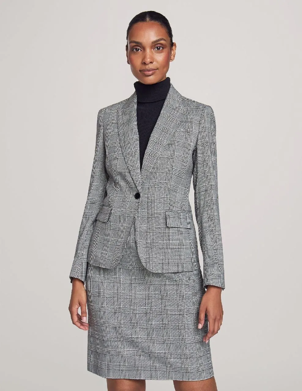 Executive Collection Plaid Jacket with Skirt- Sale