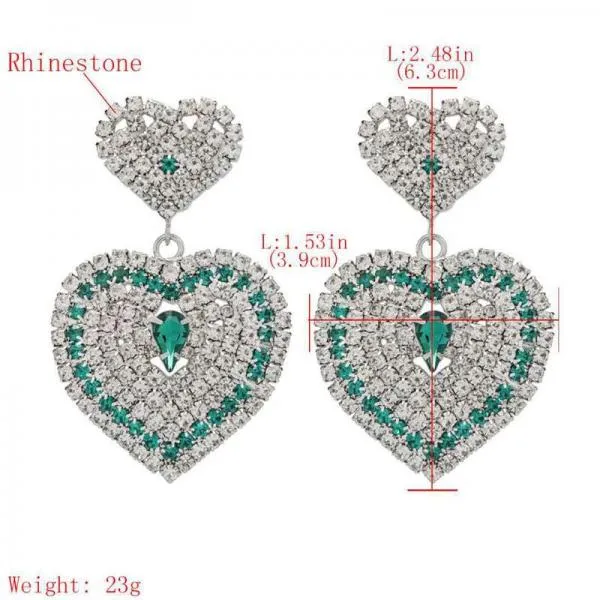 Fashion Elegant Sweet And Versatile Multi-layer Love Hart Earrings