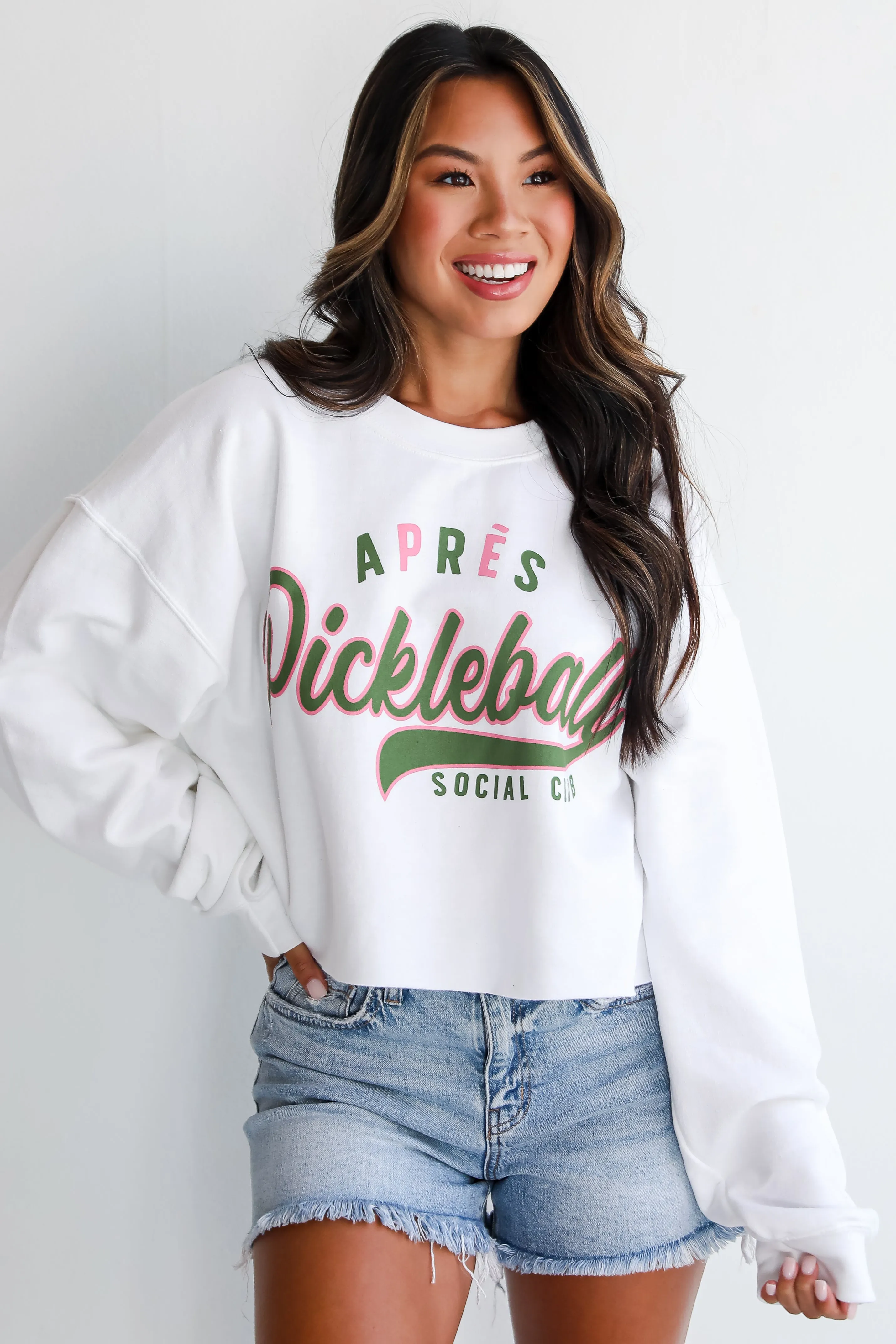FINAL SALE - Après Pickleball Social Club Cropped Sweatshirt