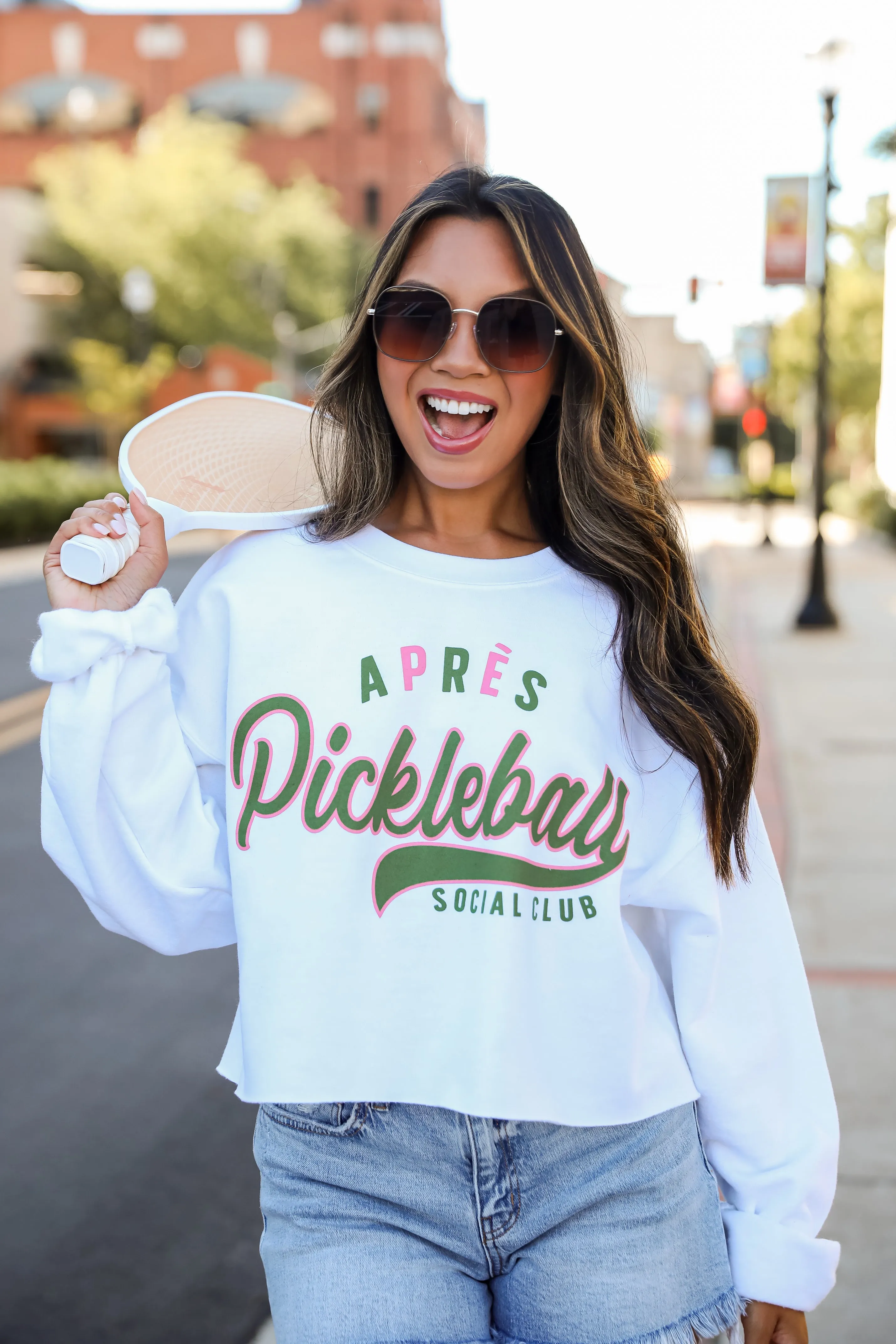 FINAL SALE - Après Pickleball Social Club Cropped Sweatshirt