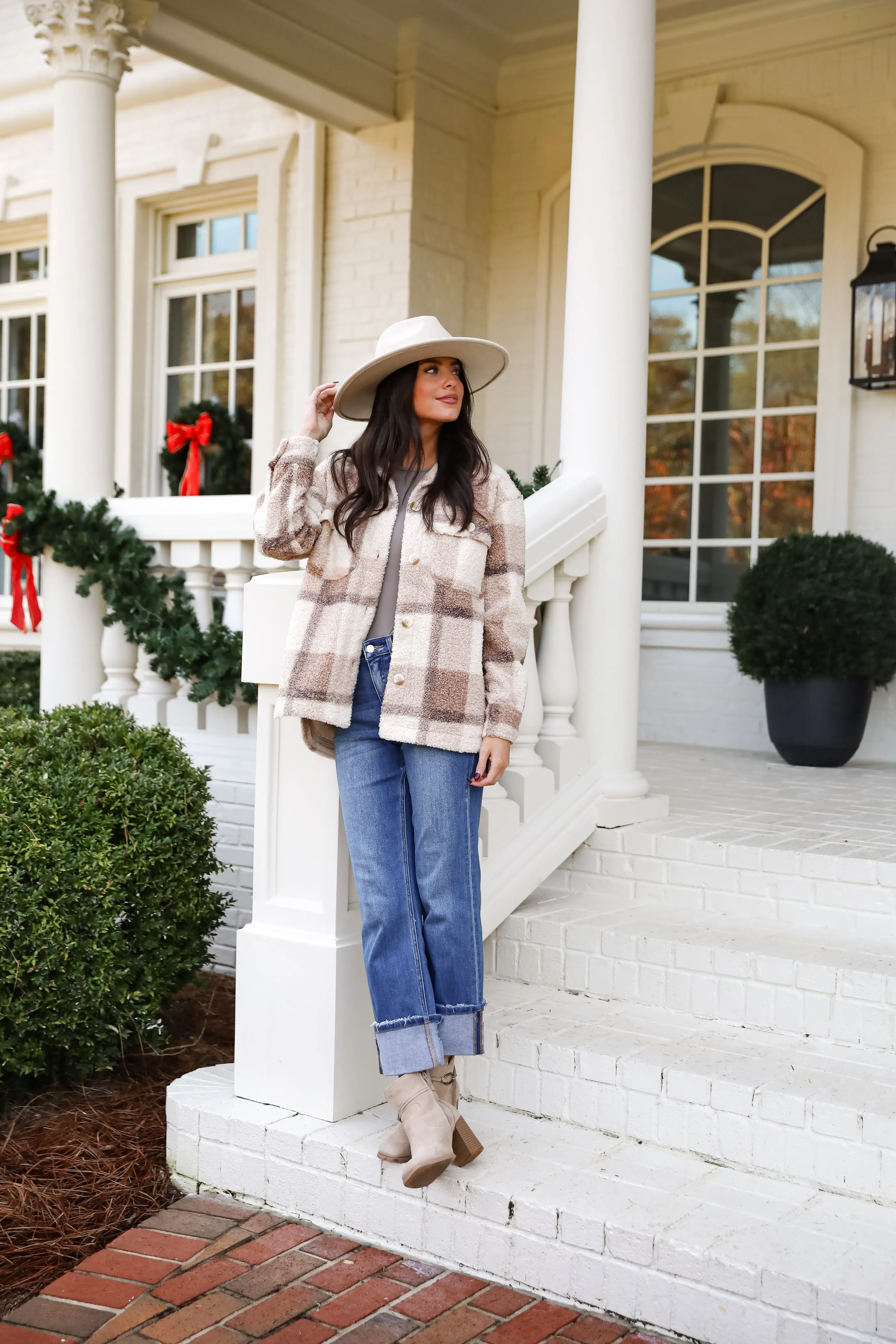 FINAL SALE - Cuddly Cute Plaid Teddy Shacket