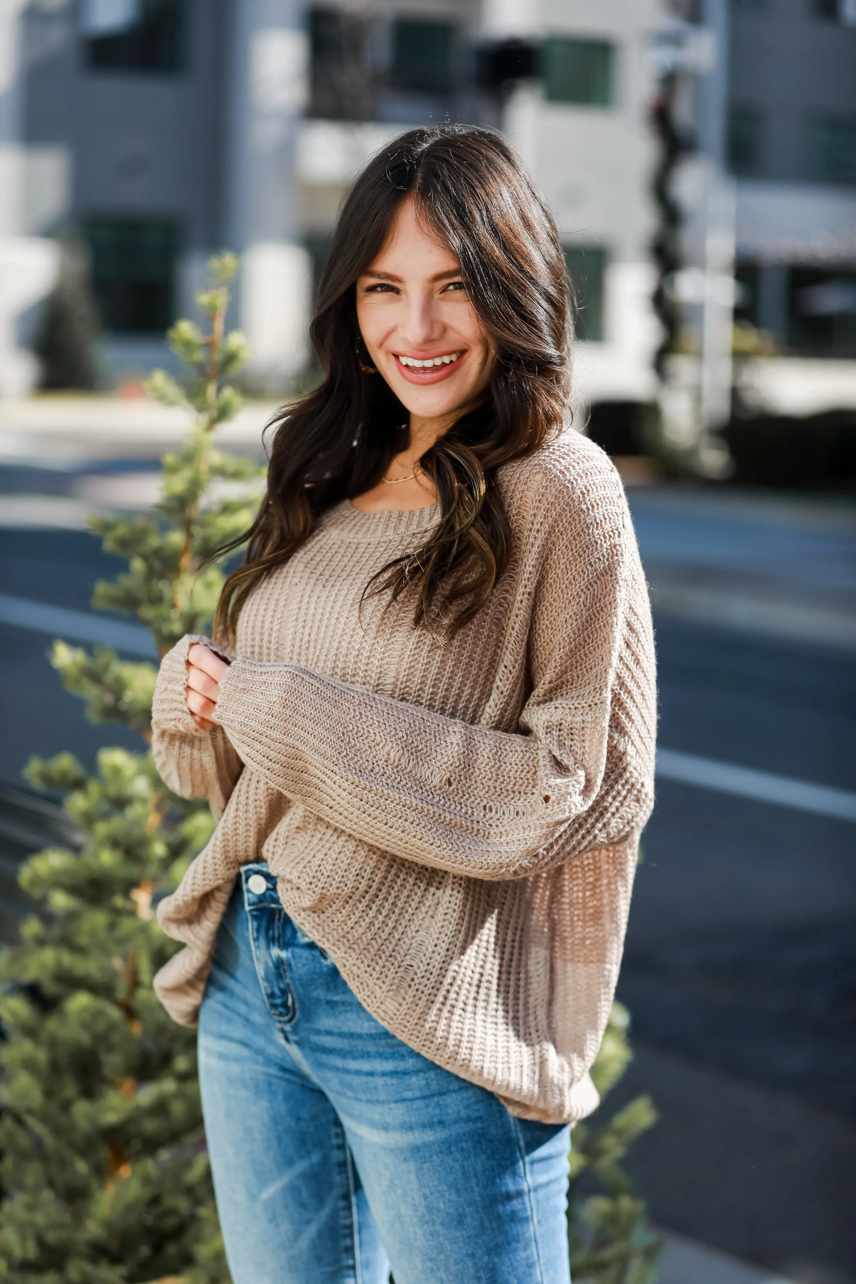FINAL SALE - Definite Favorite Taupe Oversized Sweater