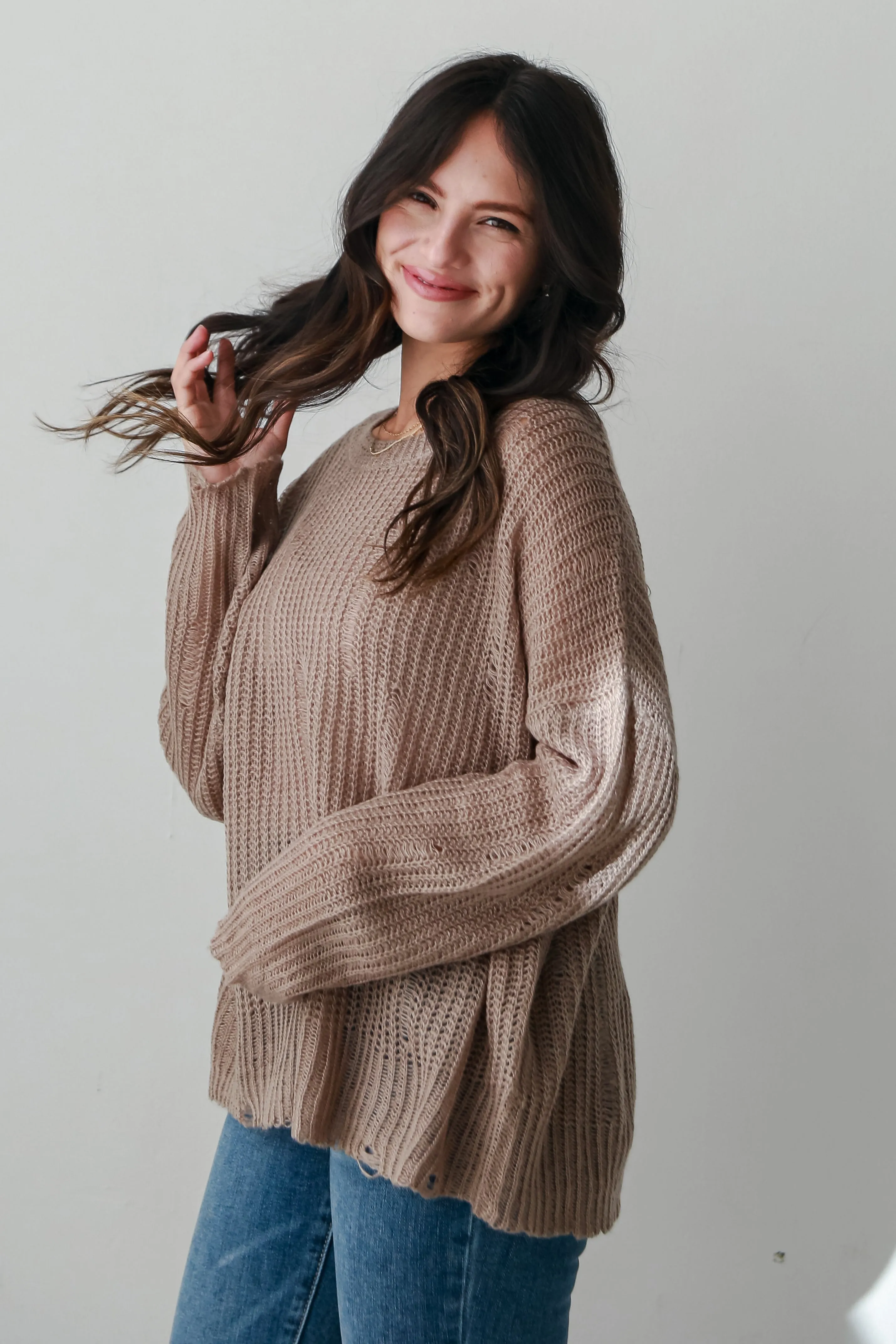 FINAL SALE - Definite Favorite Taupe Oversized Sweater