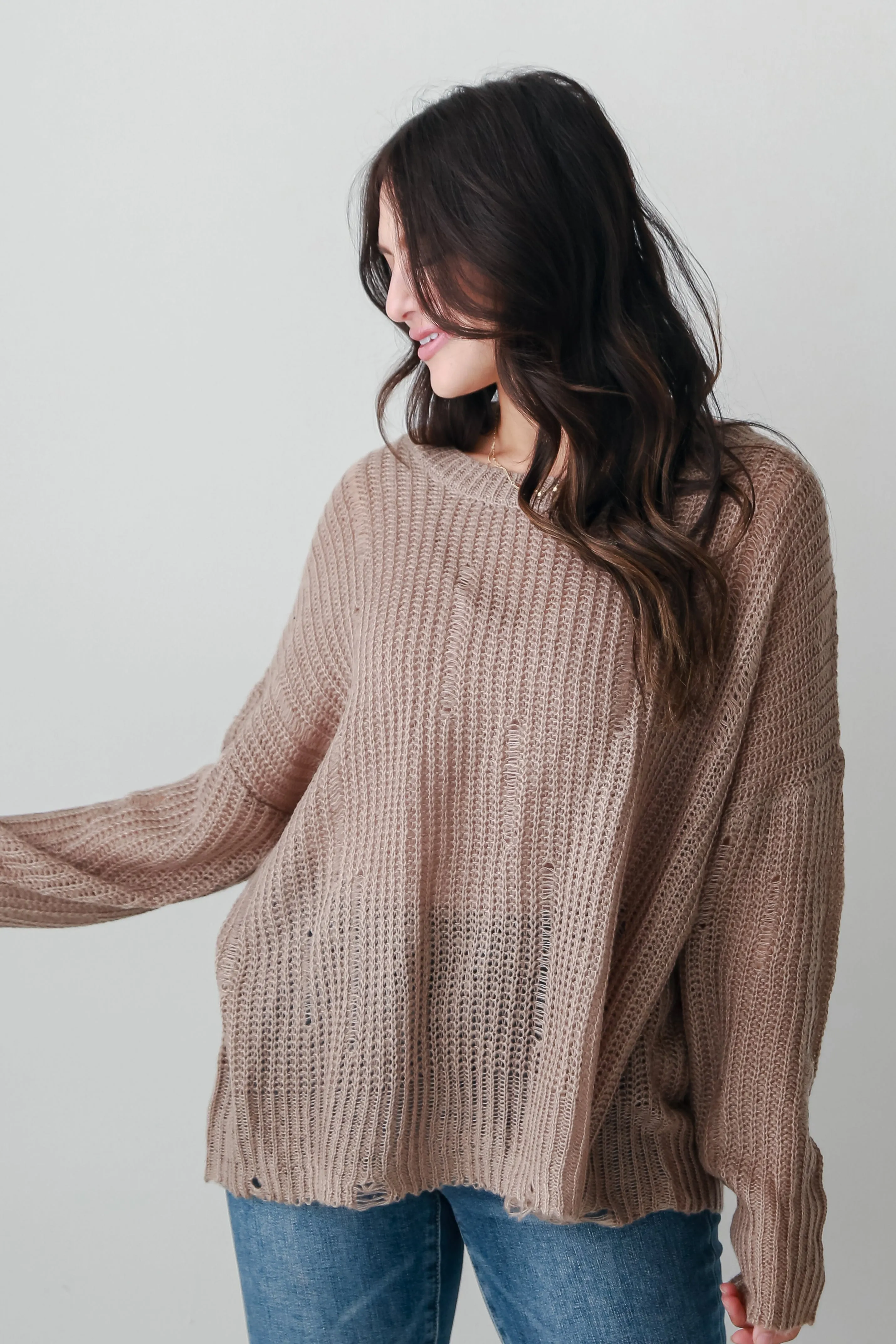 FINAL SALE - Definite Favorite Taupe Oversized Sweater