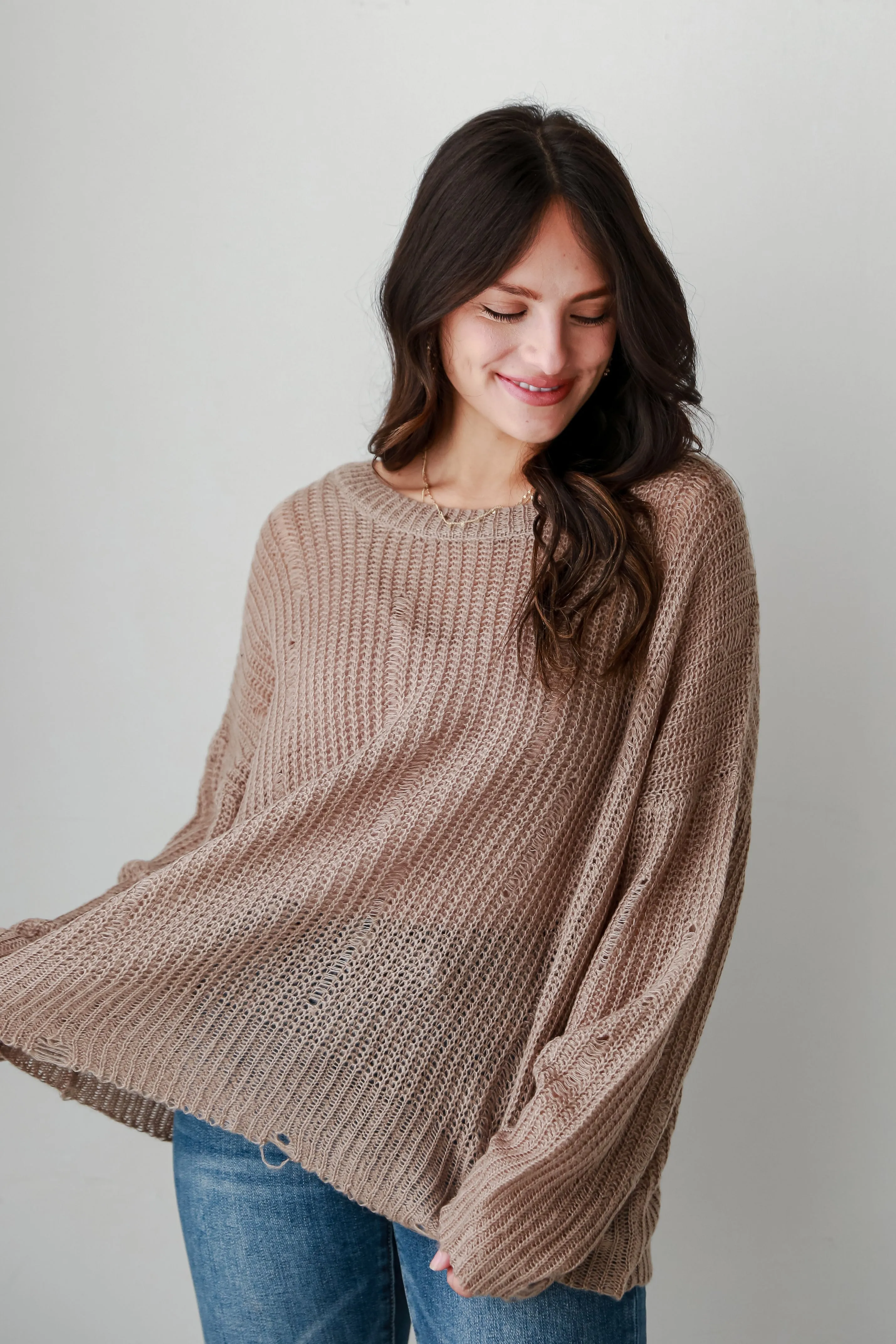 FINAL SALE - Definite Favorite Taupe Oversized Sweater