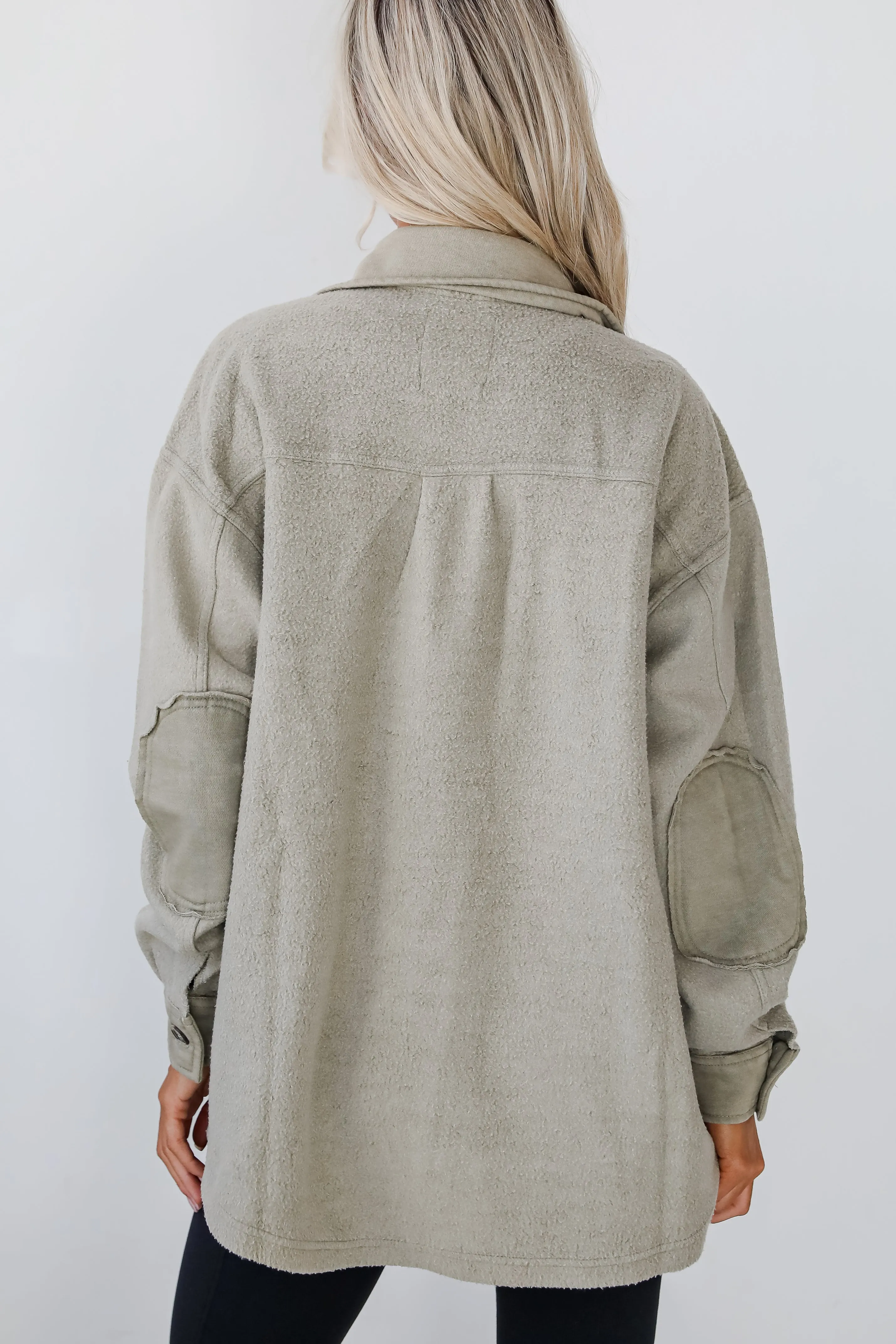 FINAL SALE - Deluxe Comfort Olive Oversized Shacket