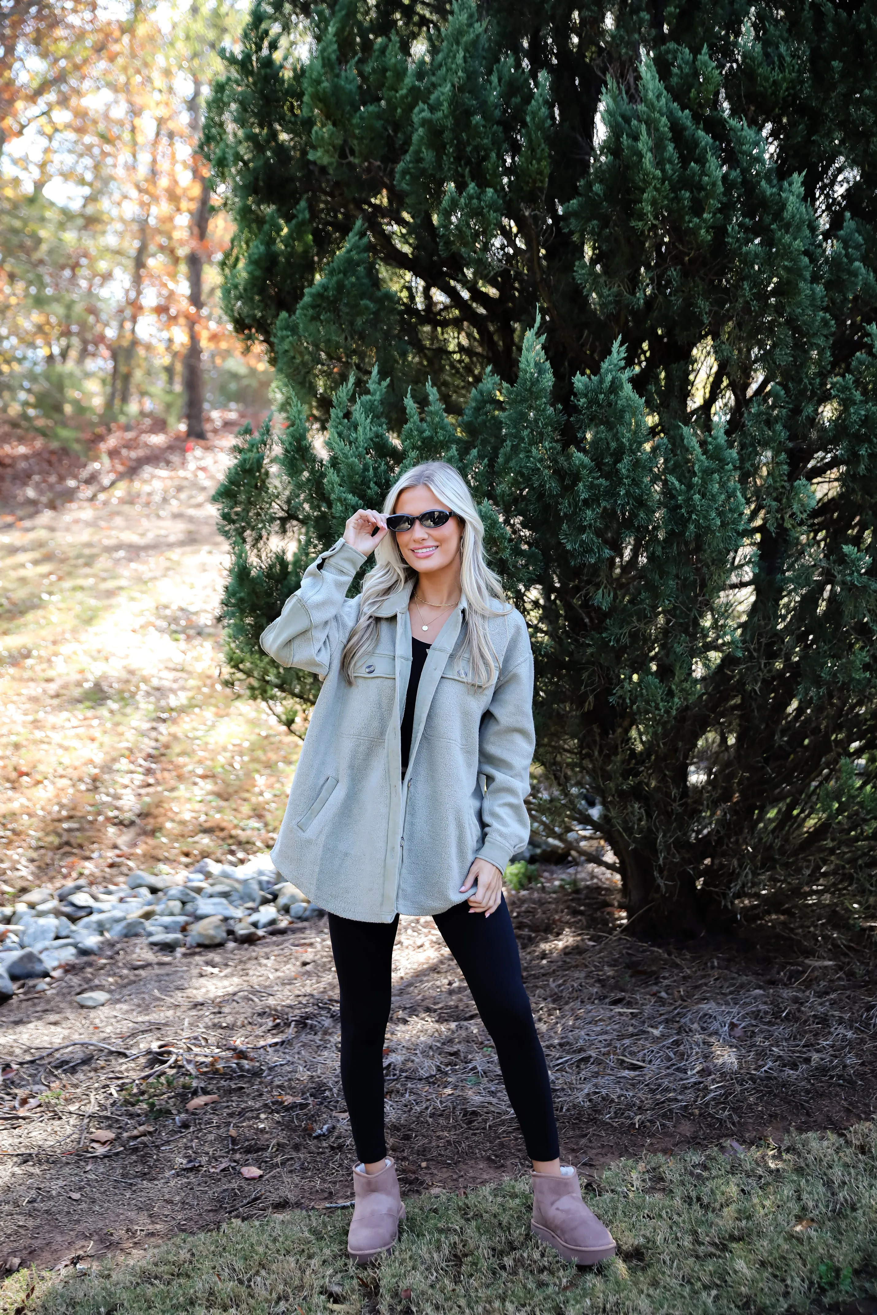 FINAL SALE - Deluxe Comfort Olive Oversized Shacket