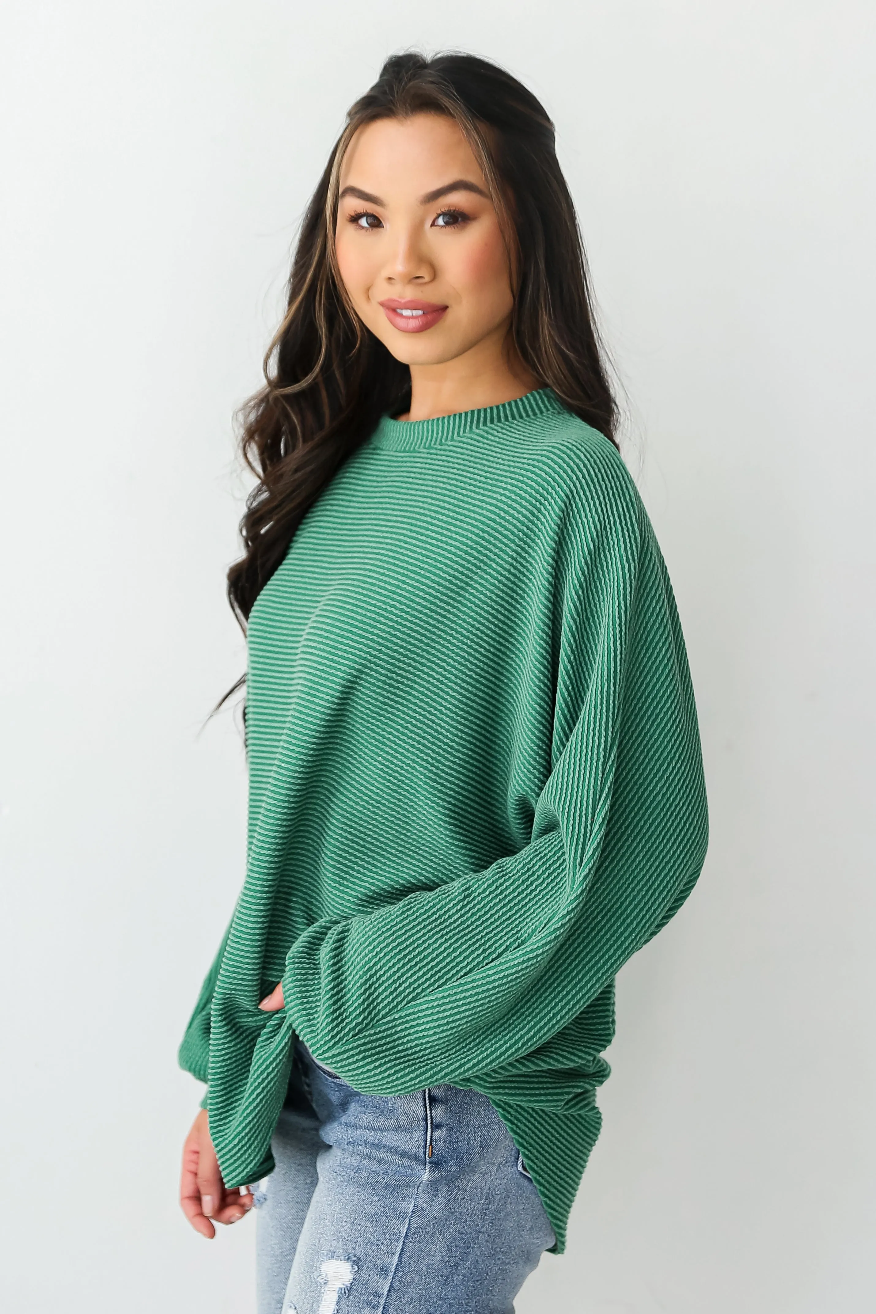 FINAL SALE - Home For The Holidays Oversized Corded Top - DOORBUSTER