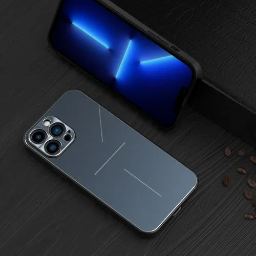 For iPhone 12 R-JUST RJ-52 3-Line Style Metal TPU Shockproof Protective Case