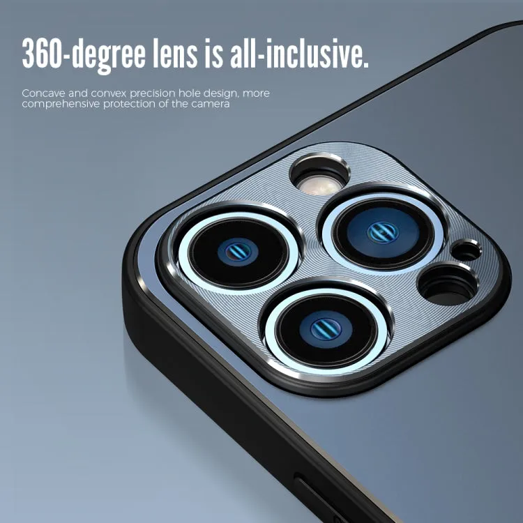 For iPhone 12 R-JUST RJ-52 3-Line Style Metal TPU Shockproof Protective Case
