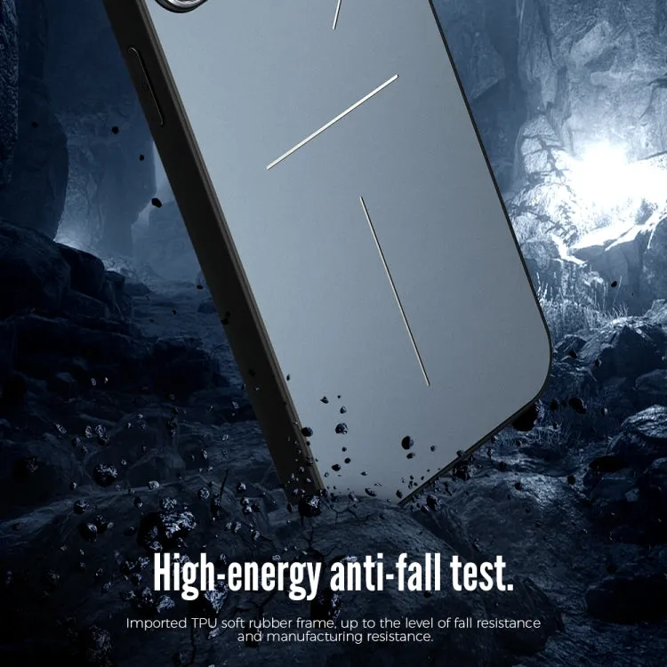 For iPhone 12 R-JUST RJ-52 3-Line Style Metal TPU Shockproof Protective Case