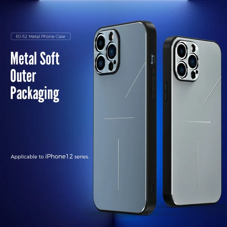 For iPhone 12 R-JUST RJ-52 3-Line Style Metal TPU Shockproof Protective Case