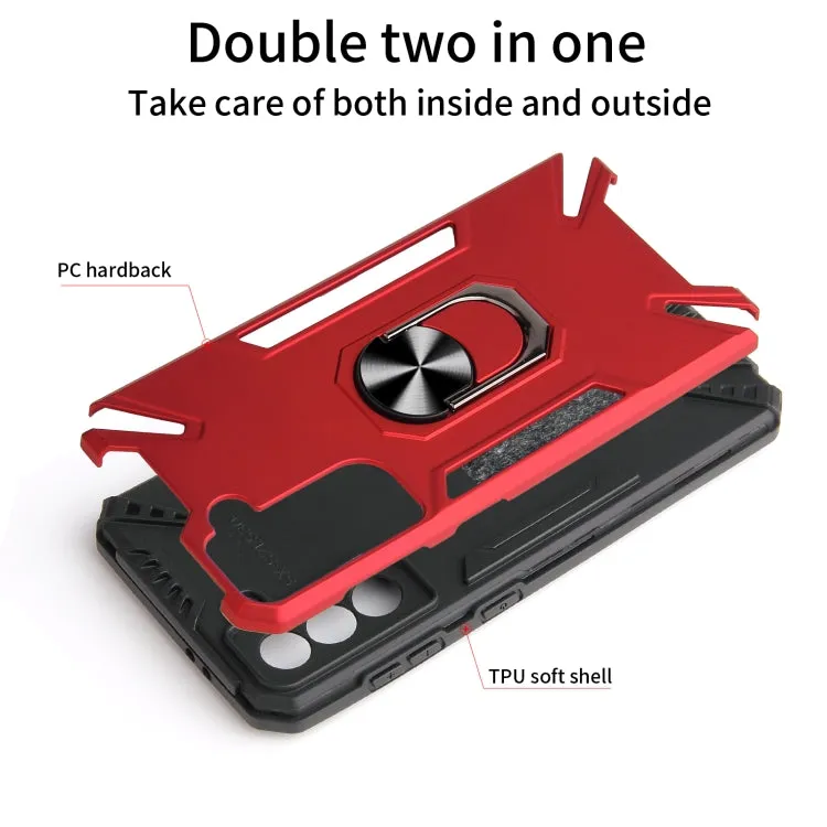 For Samsung Galaxy S21  5G PC   TPU Protective Case with 360 Degrees Rotatable Ring Holder(Dark