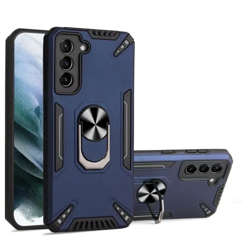 For Samsung Galaxy S21  5G PC   TPU Protective Case with 360 Degrees Rotatable Ring Holder(Dark