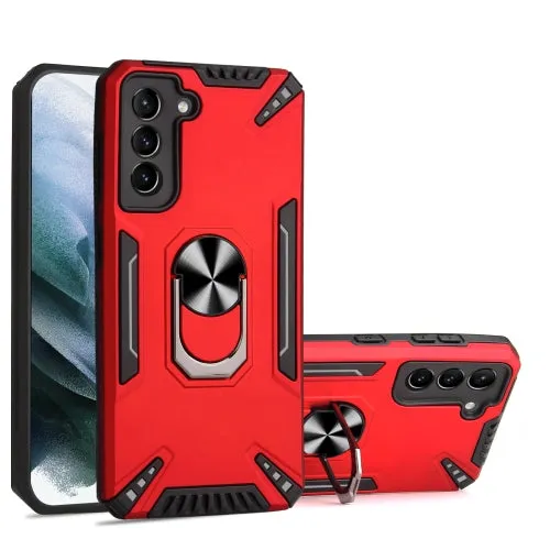 For Samsung Galaxy S21  5G PC   TPU Protective Case with 360 Degrees Rotatable Ring Holder(Dark