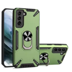 For Samsung Galaxy S21  5G PC   TPU Protective Case with 360 Degrees Rotatable Ring Holder(Dark