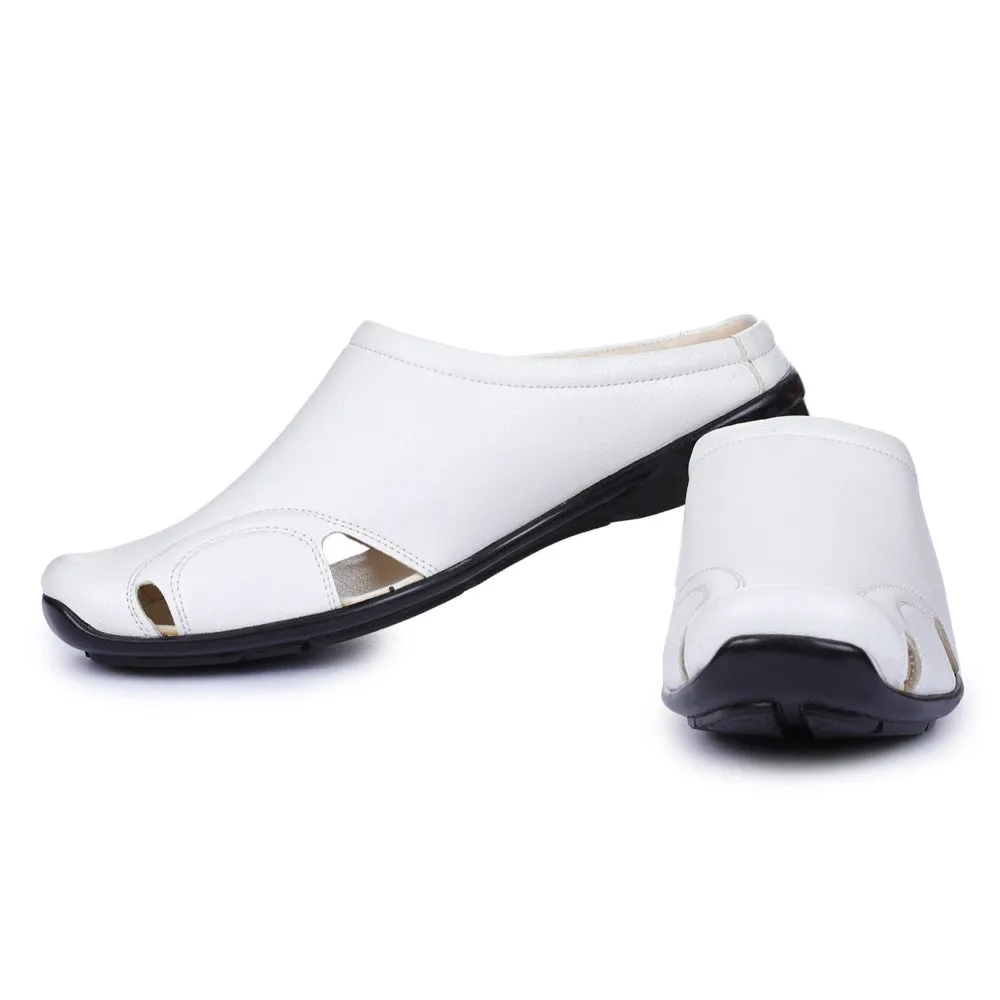 Fortune Black Casual Slip-on Mules For Men J-153 By Liberty