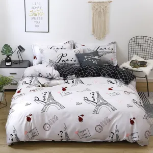 Four-Piece Fashion Simple Double Bed Single Quilt Cover