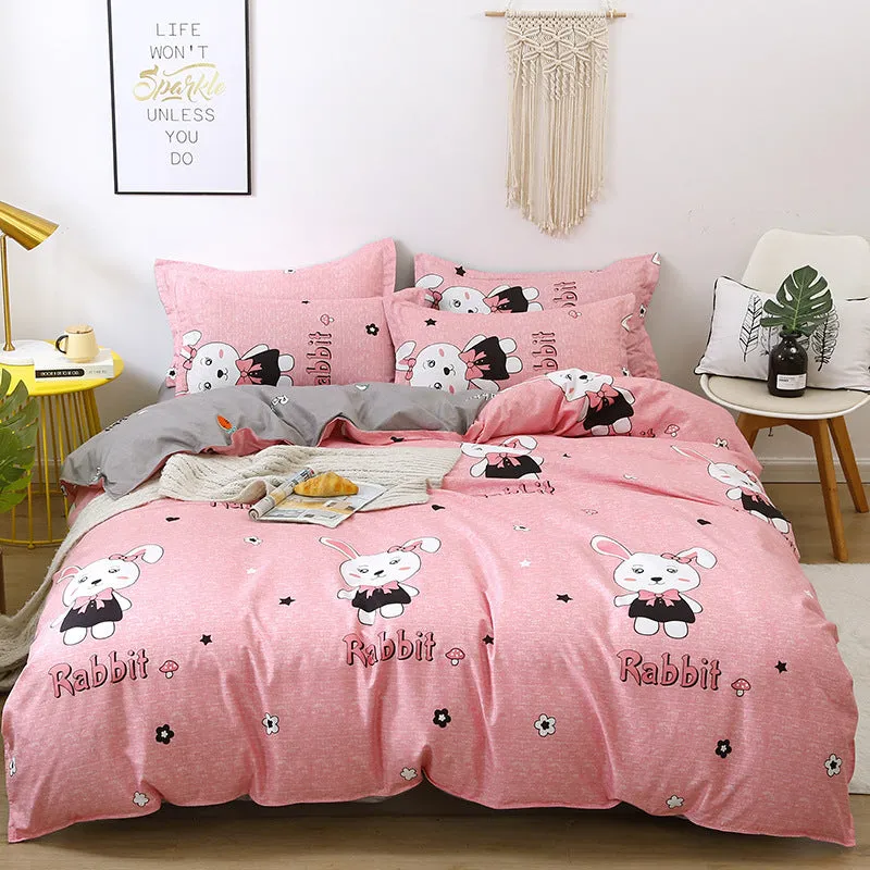 Four-Piece Fashion Simple Double Bed Single Quilt Cover