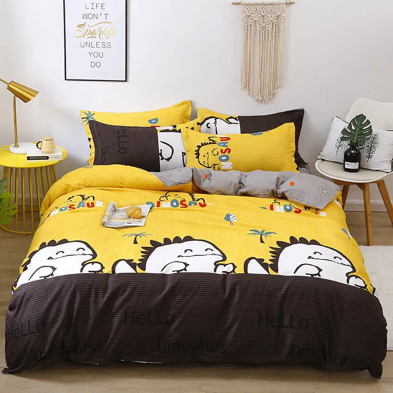 Four-Piece Fashion Simple Double Bed Single Quilt Cover