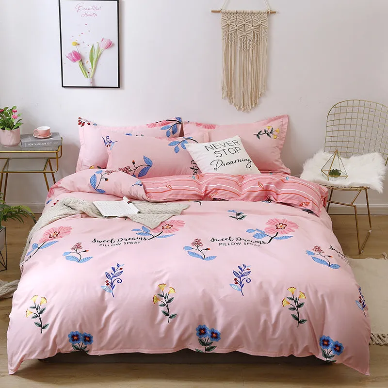 Four-Piece Fashion Simple Double Bed Single Quilt Cover