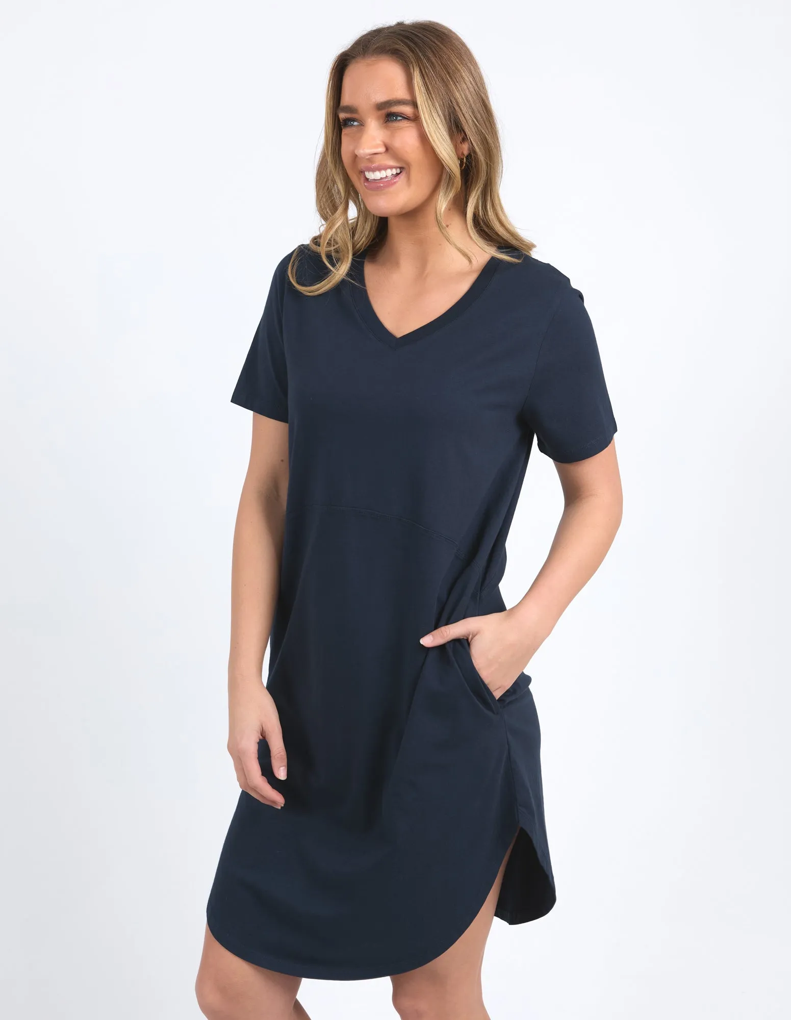Foxwood Rhoda Vee Dress Dark Sapphire