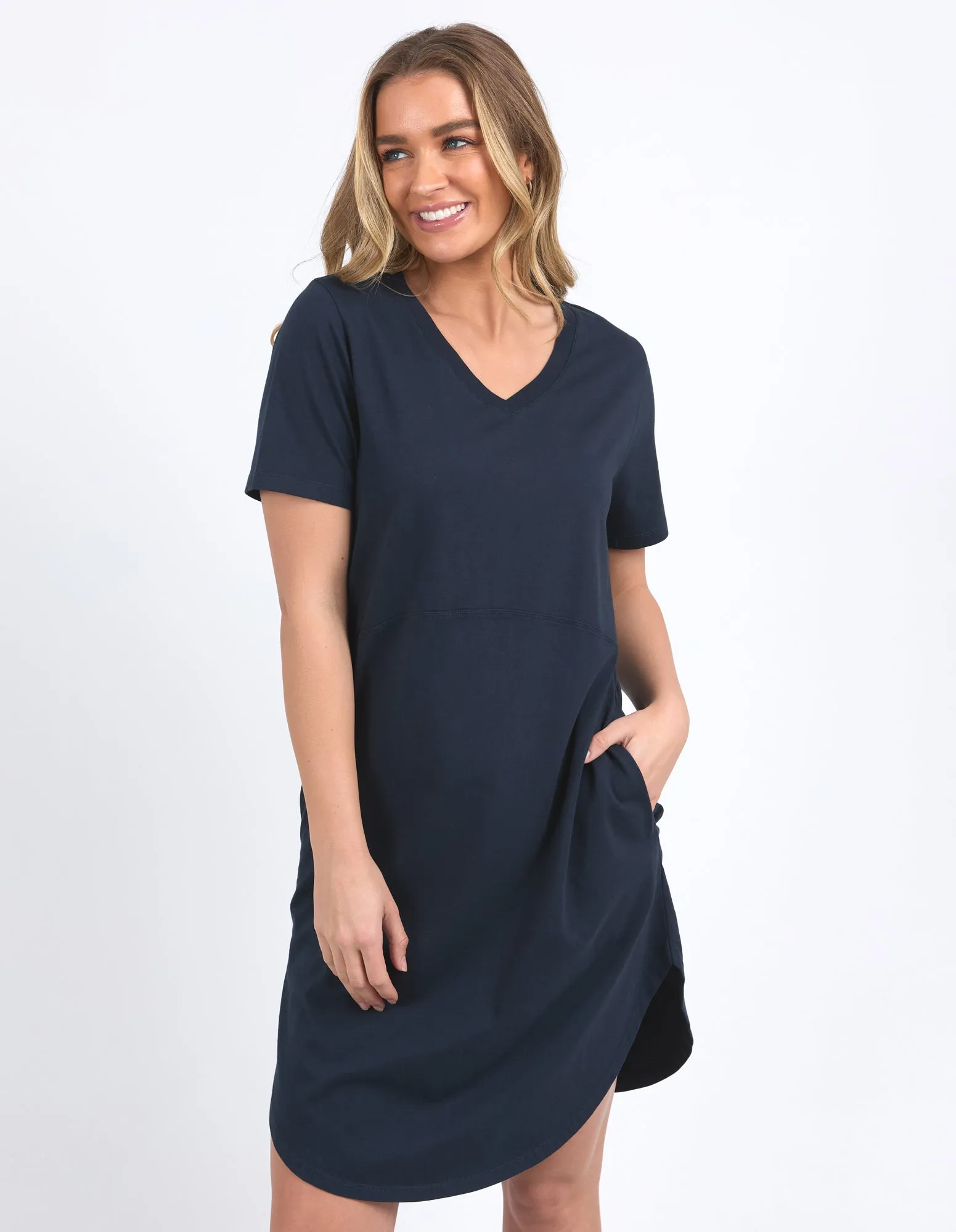 Foxwood Rhoda Vee Dress Dark Sapphire