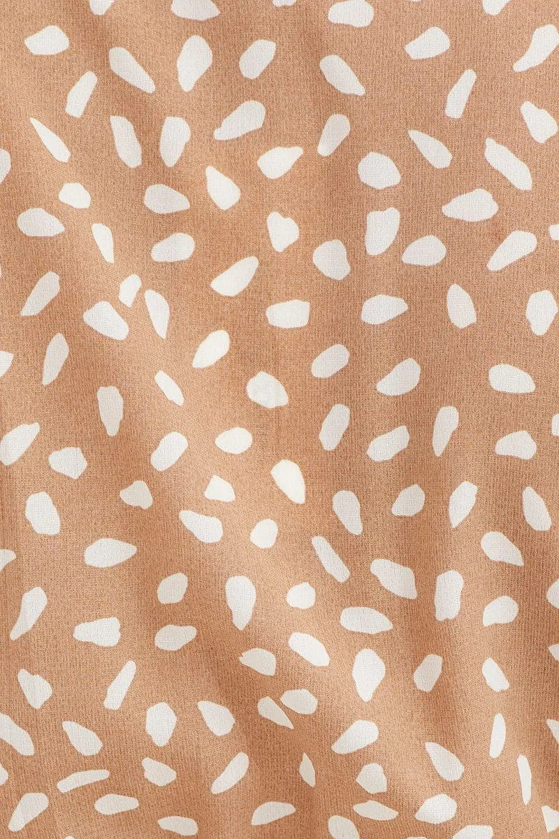 Geo Print Button Front Skater Dress