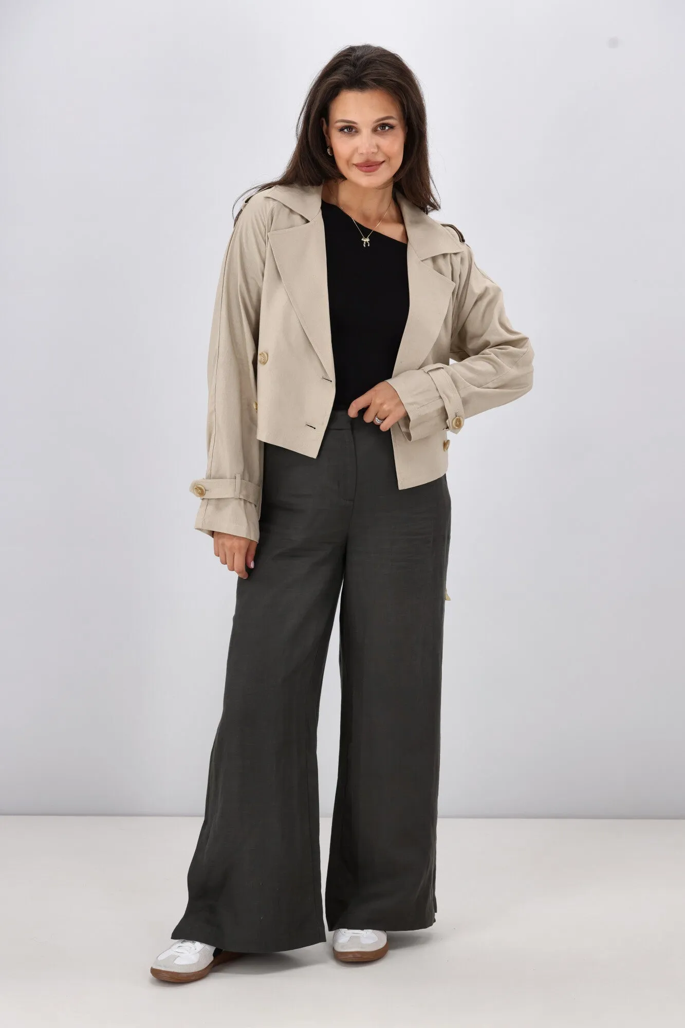 Gloss by Shine On Arissa Wide Leg Pants Olive
