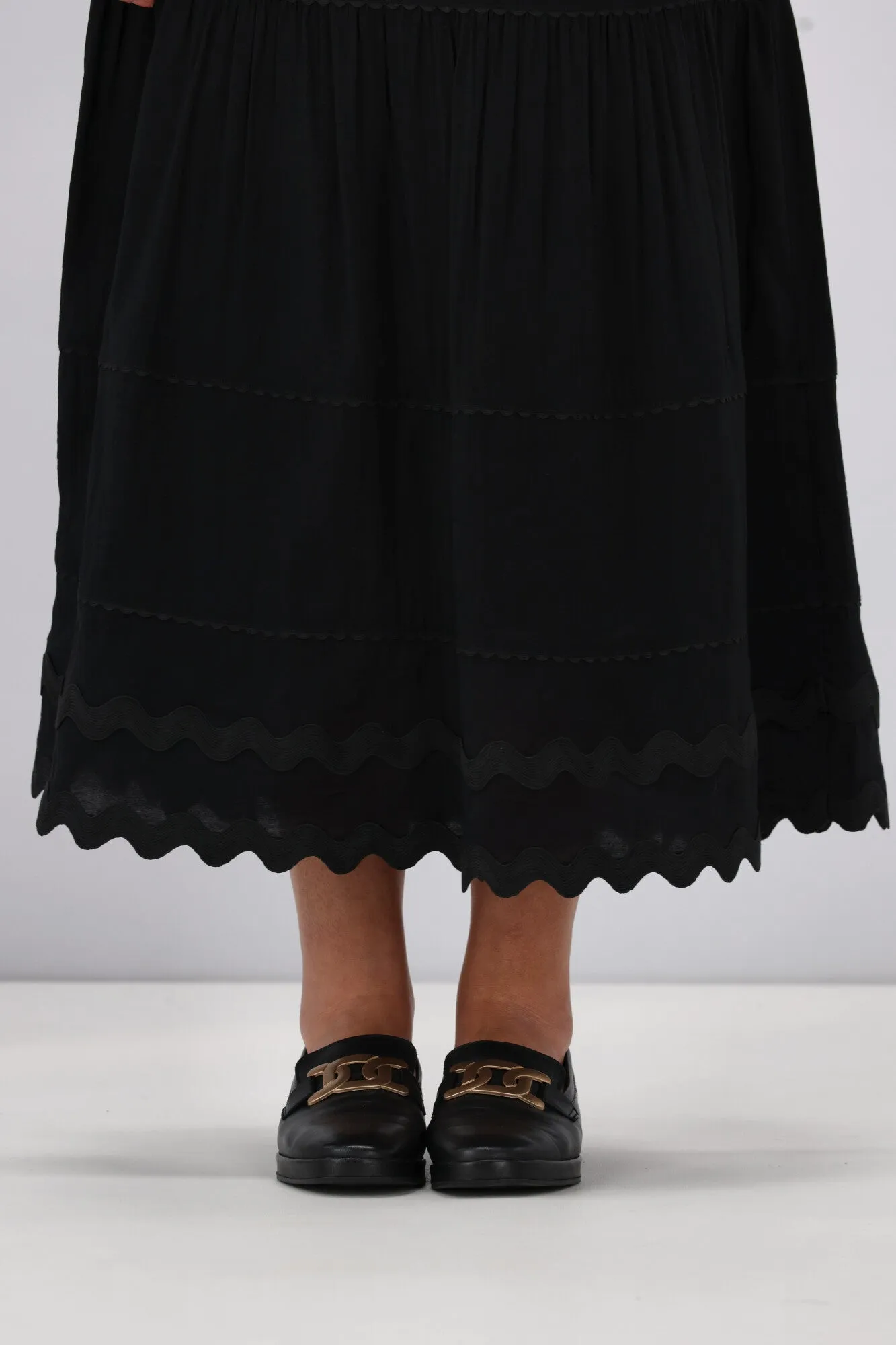 Gloss the Label Roanne Ric Rac Skirt Black