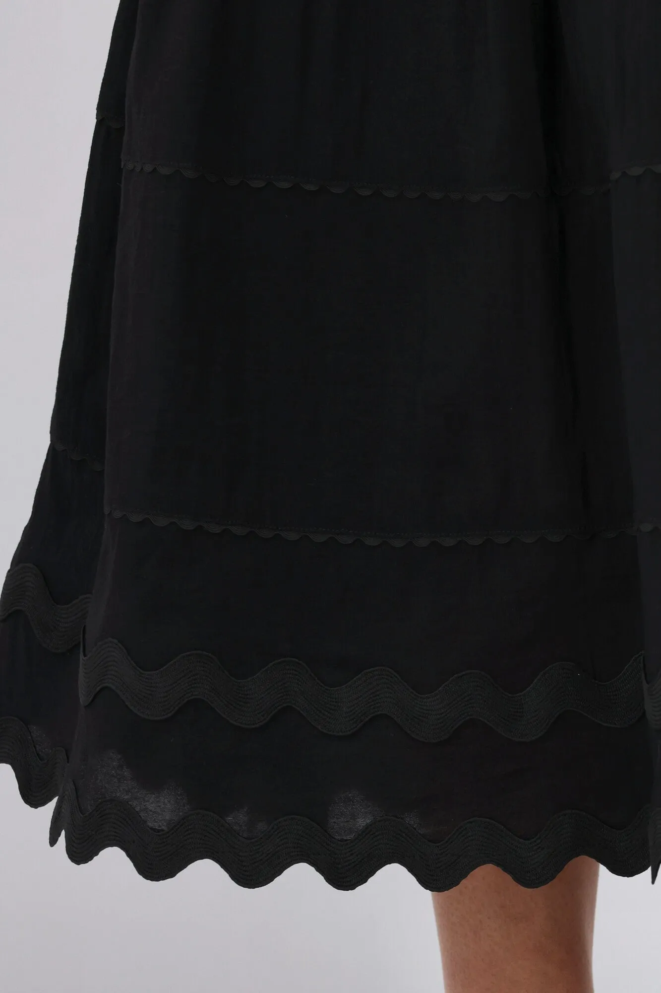 Gloss the Label Roanne Ric Rac Skirt Black