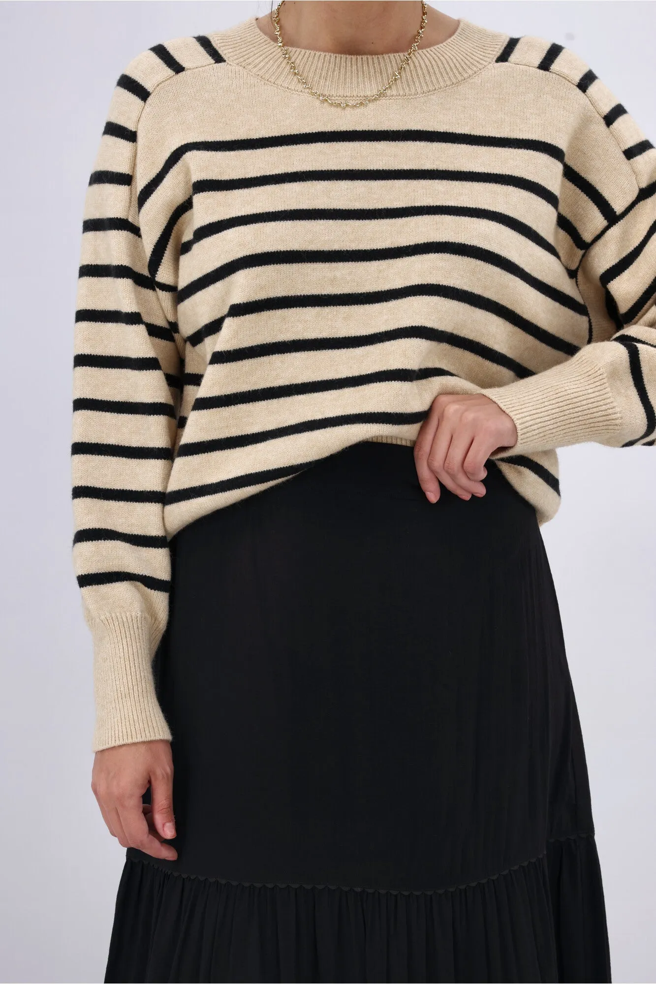 Gloss the Label Roanne Ric Rac Skirt Black