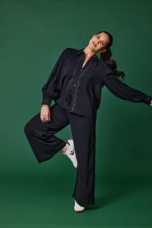 Gloss the Label Shayleigh Ric Rac Pant Black