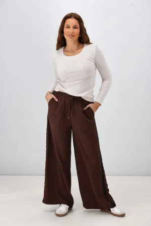 Gloss the Label Shayleigh Ric Rac Pant Chocolate