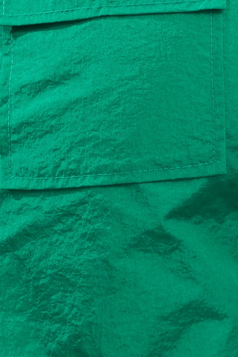 Green Utility Relaxed Pant Low Rise
