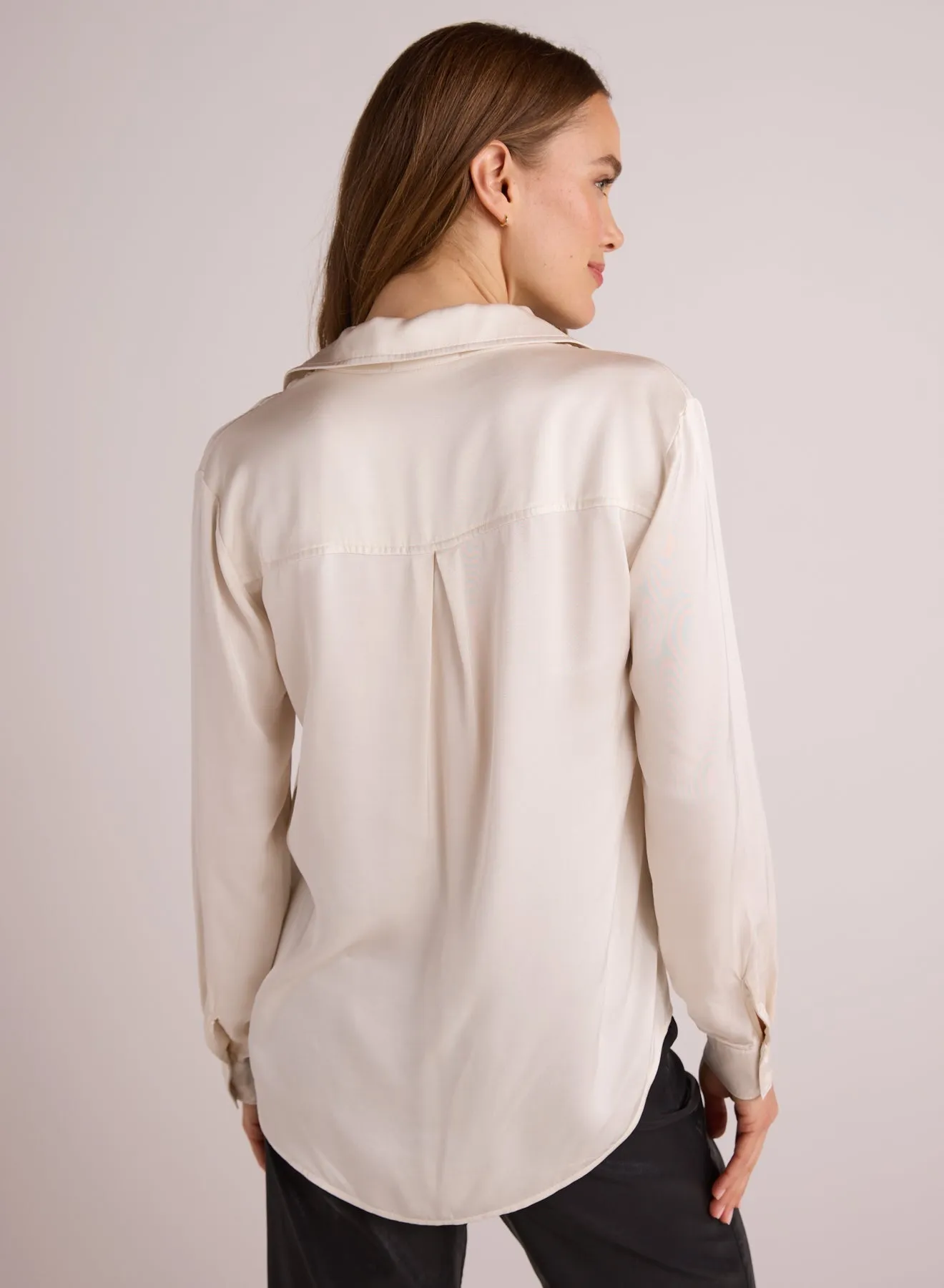 High Low Hem Shirt - Winter White