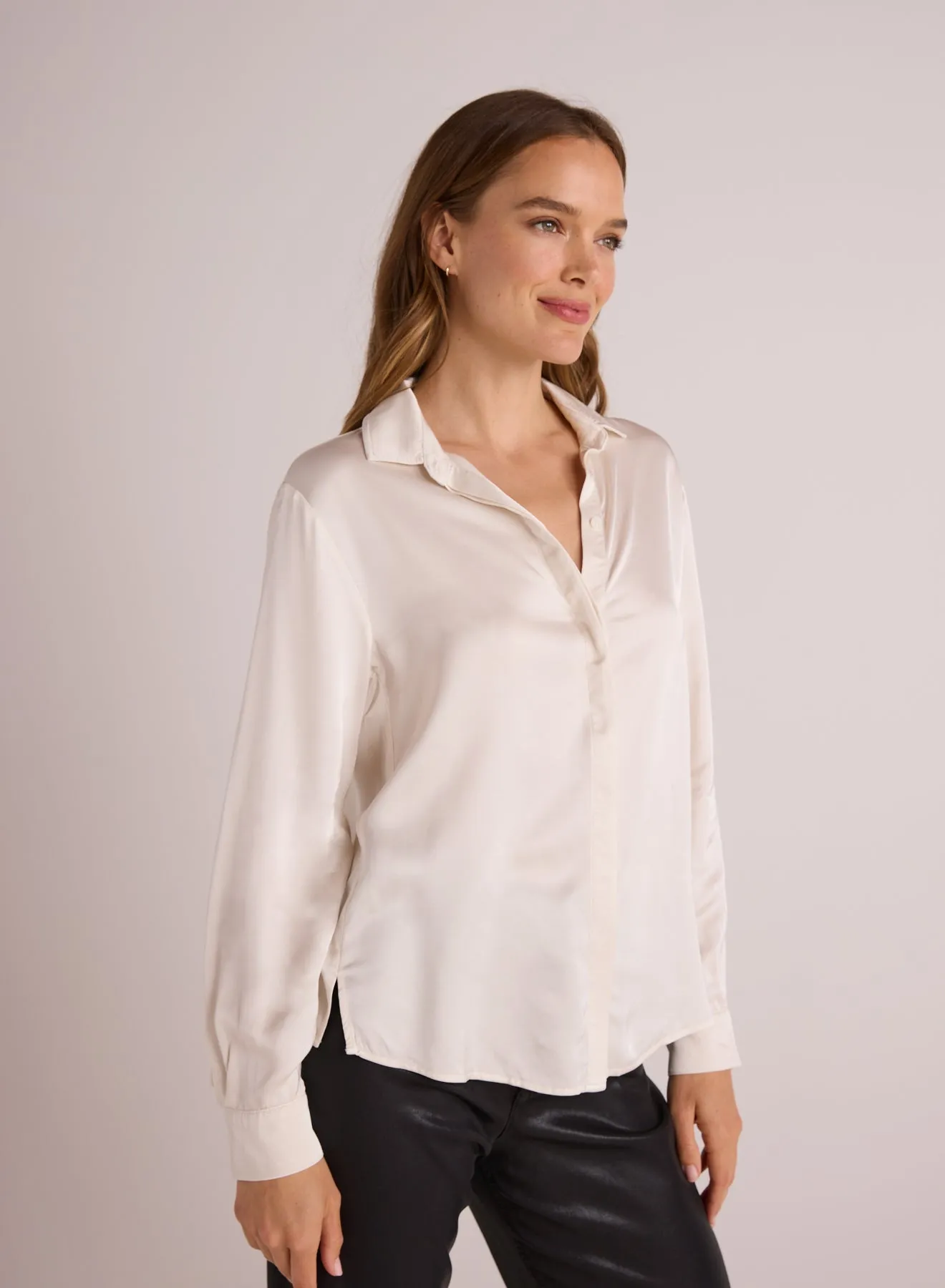 High Low Hem Shirt - Winter White
