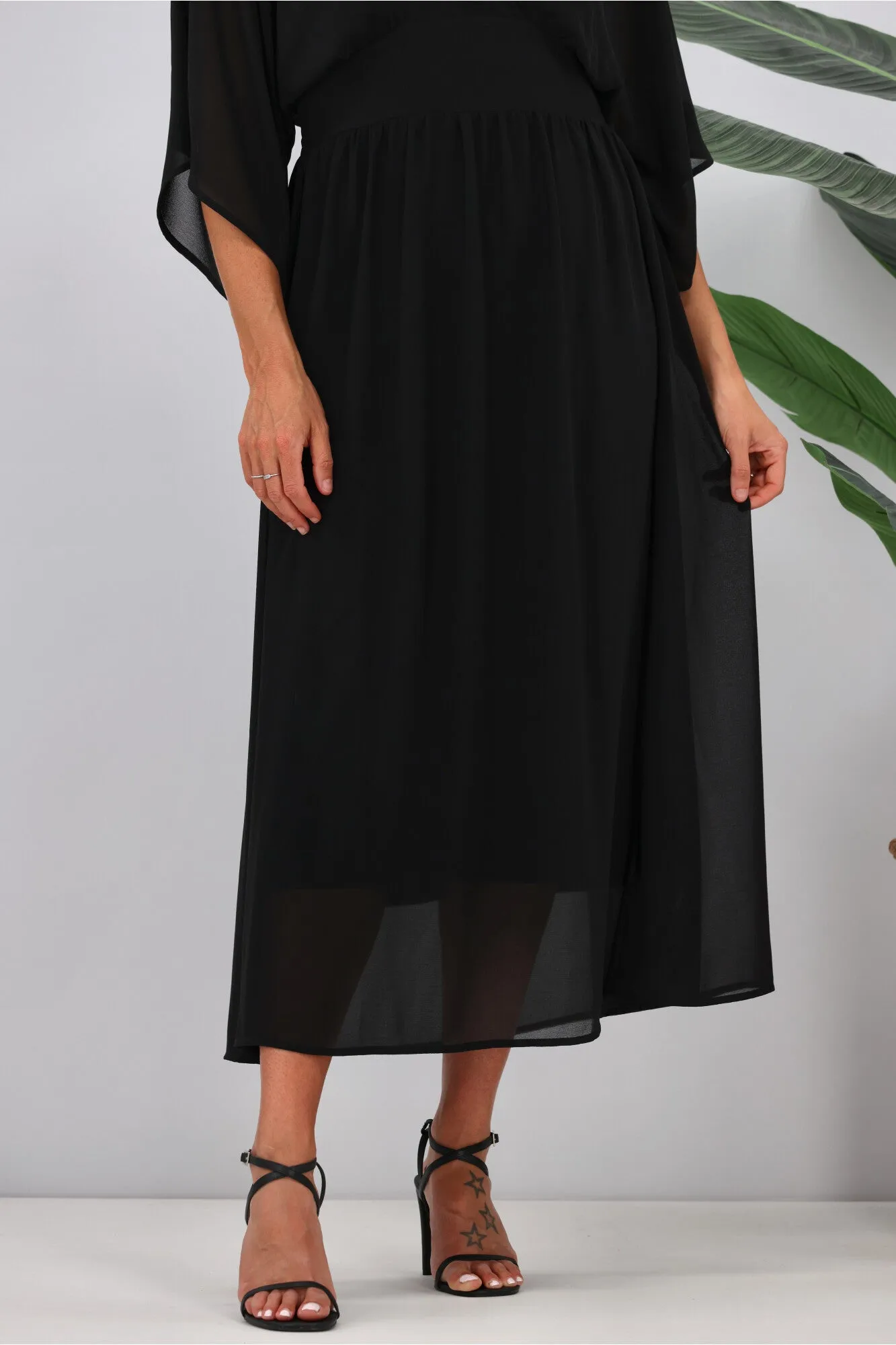 Jane James Mabel Midi Dress Black