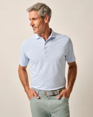 Johnnie-O Men's Stetson Stripe Performance Mesh Polo
