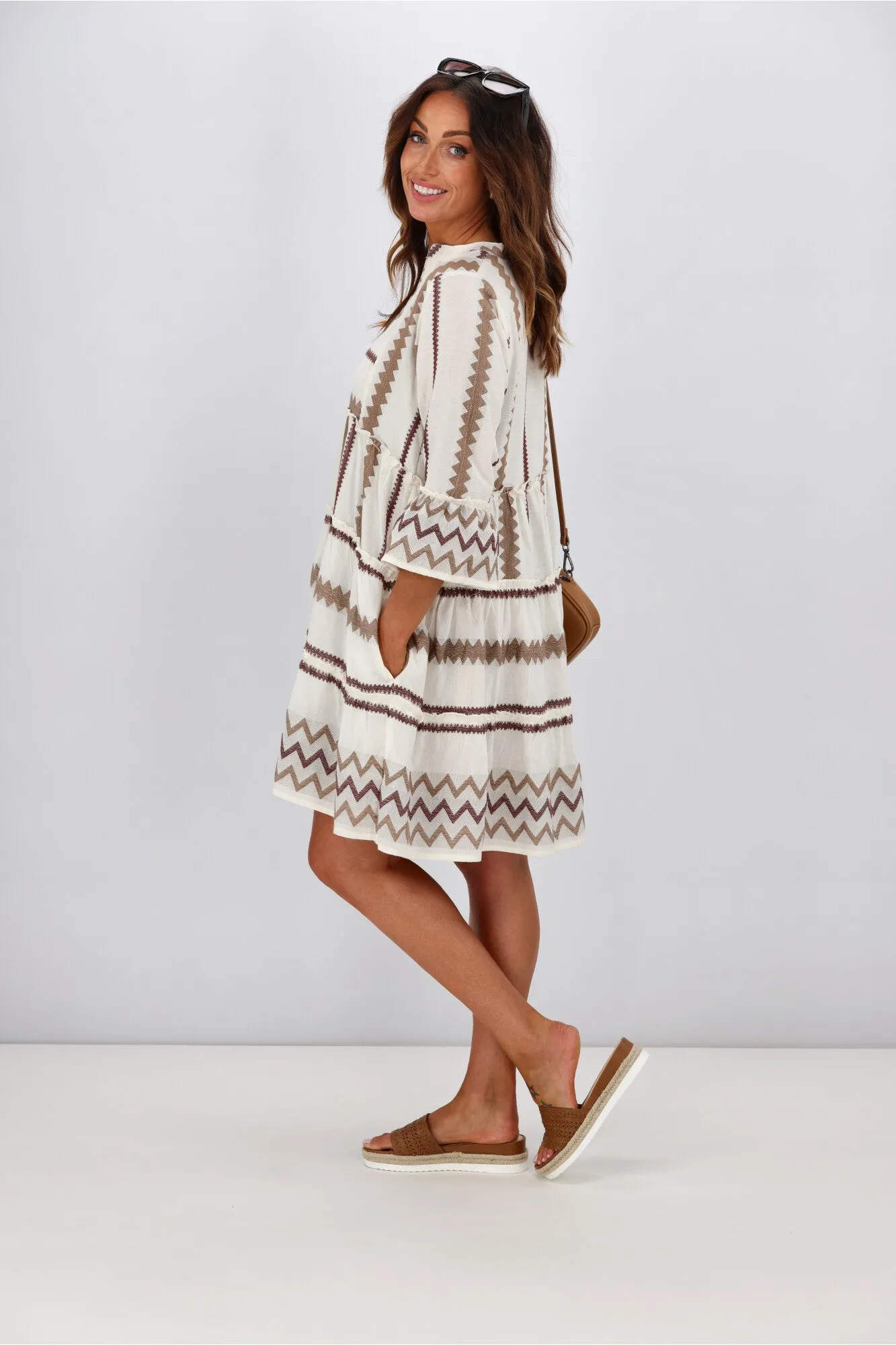 Joop & Gypsy Mediterranean Dress Latte White