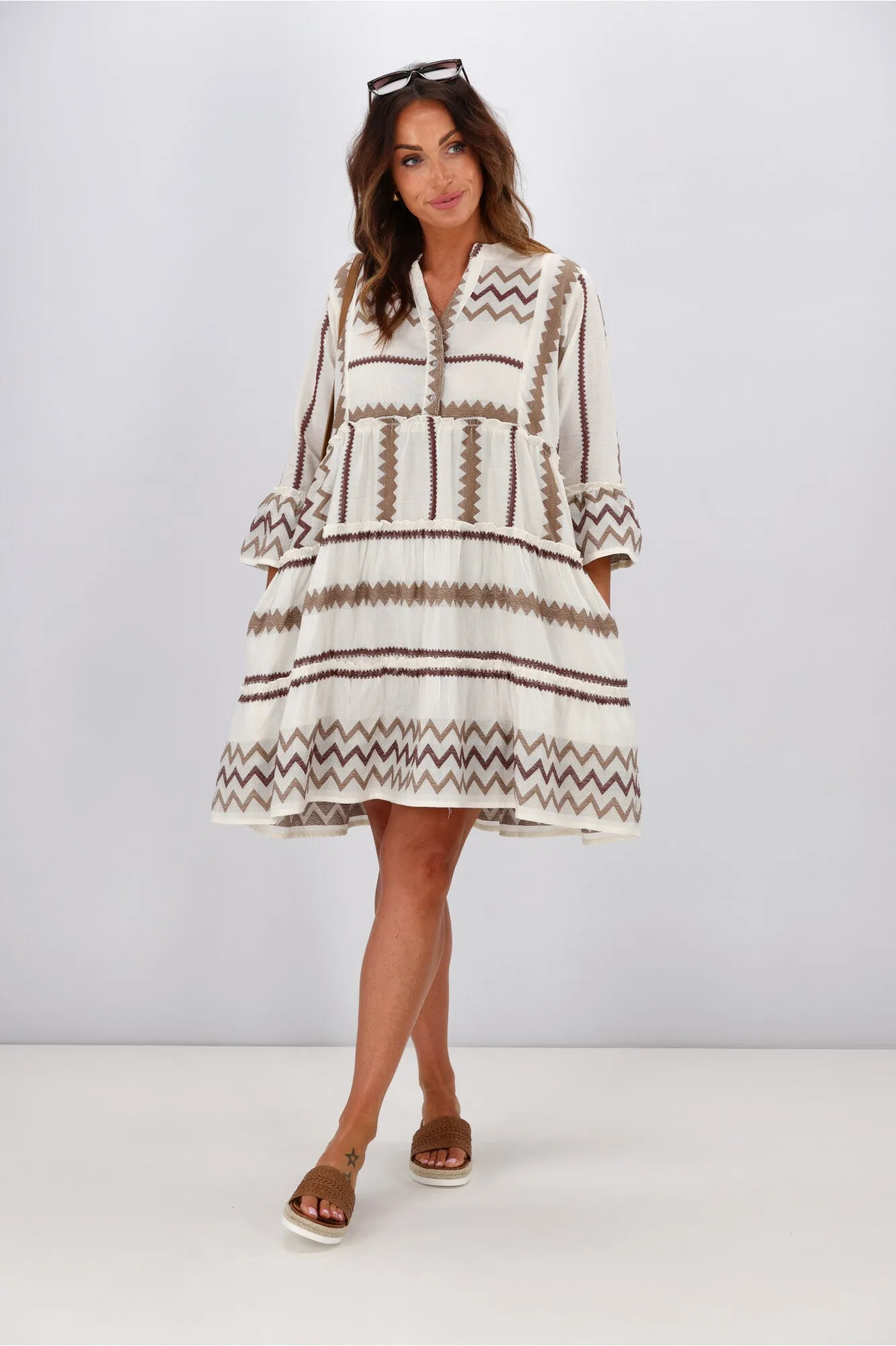 Joop & Gypsy Mediterranean Dress Latte White