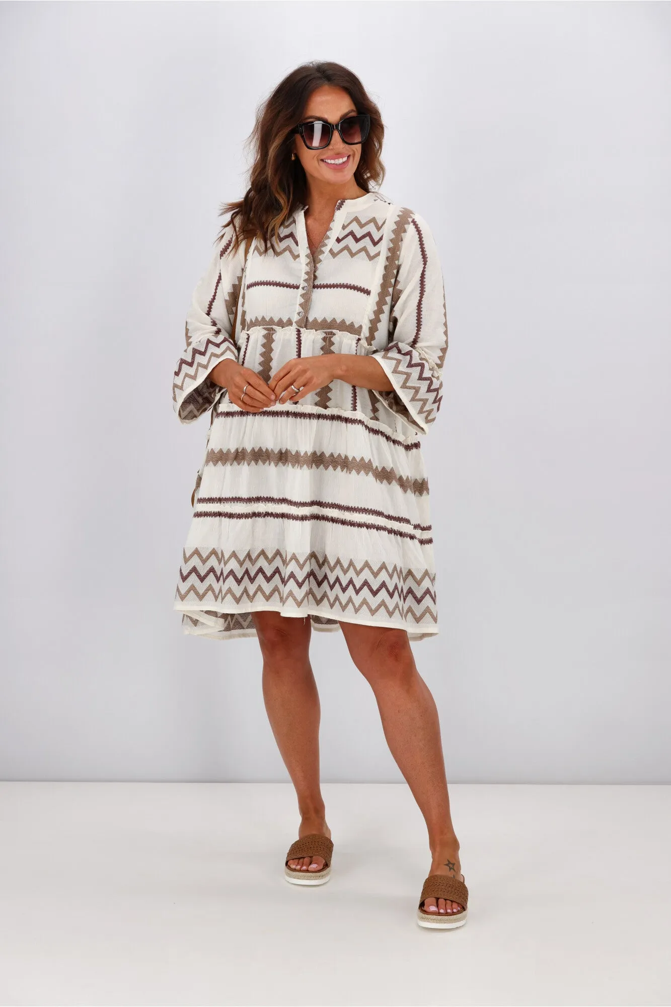 Joop & Gypsy Mediterranean Dress Latte White