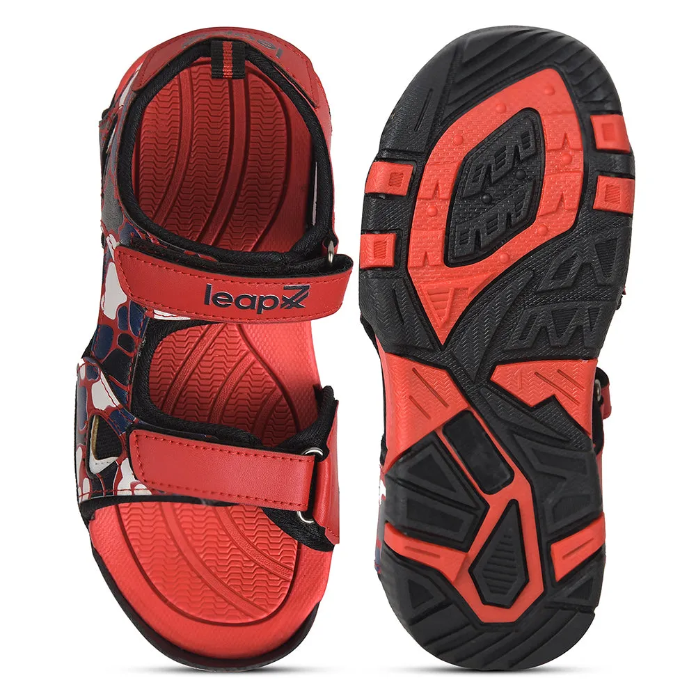 Leap7x Black Casual Sandal For Kids ADMIN By Liberty