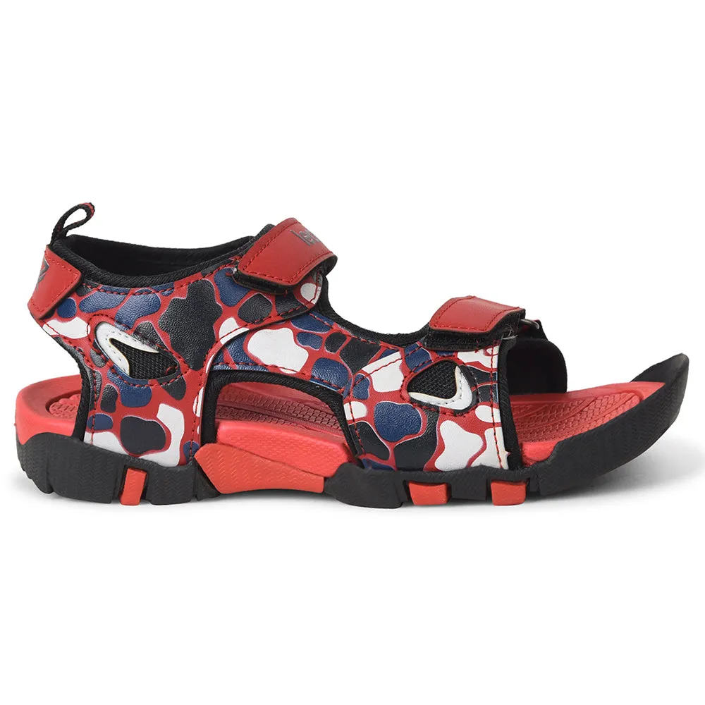 Leap7x Black Casual Sandal For Kids ADMIN By Liberty