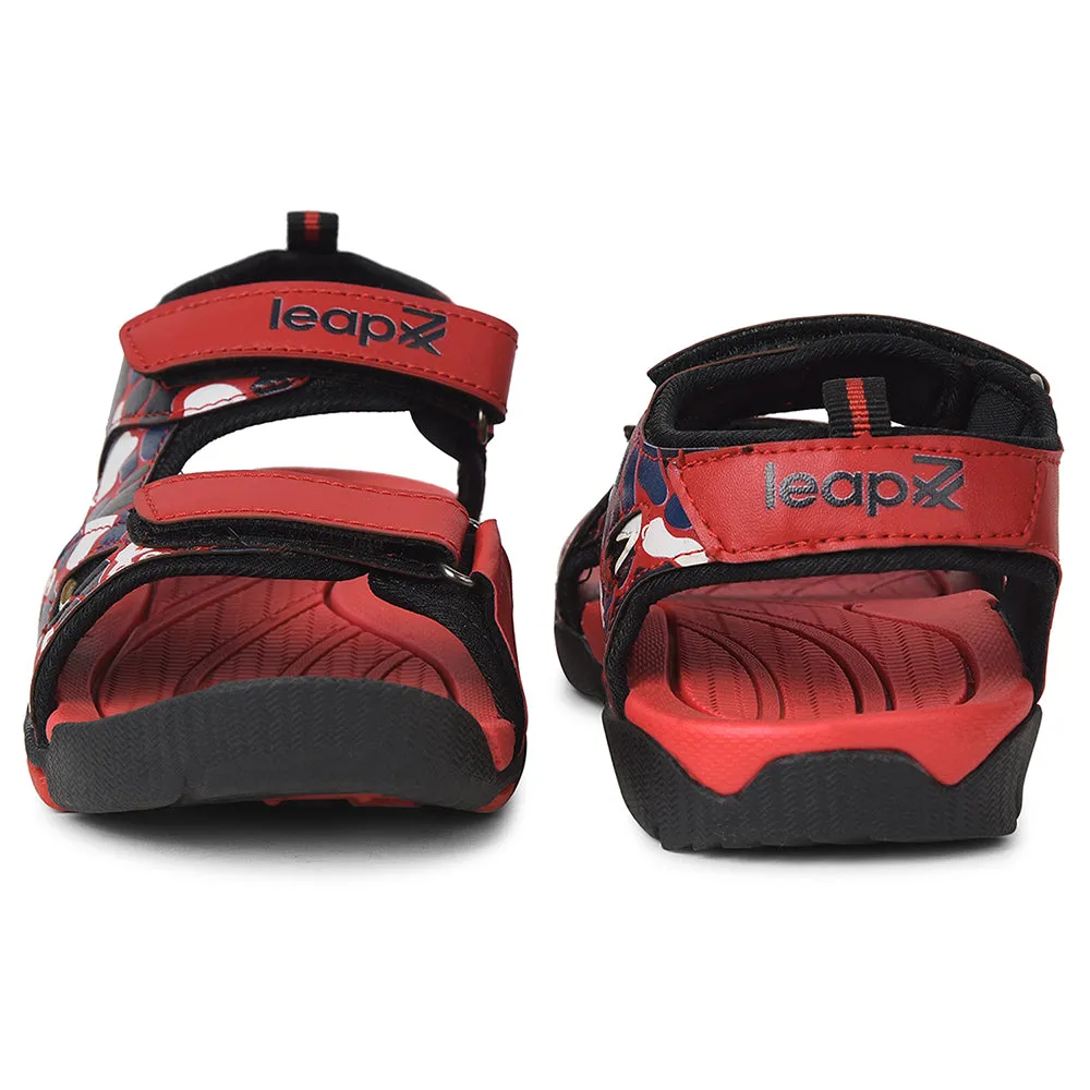 Leap7x Black Casual Sandal For Kids ADMIN By Liberty