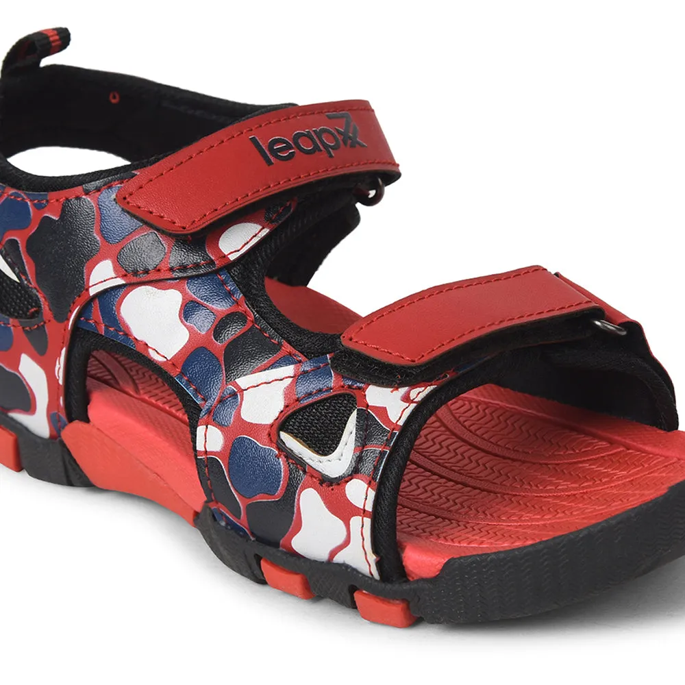 Leap7x Black Casual Sandal For Kids ADMIN By Liberty