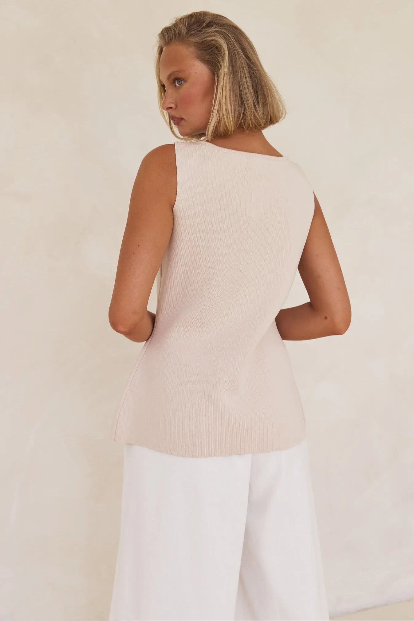 Lola Knit Vest (Cream)