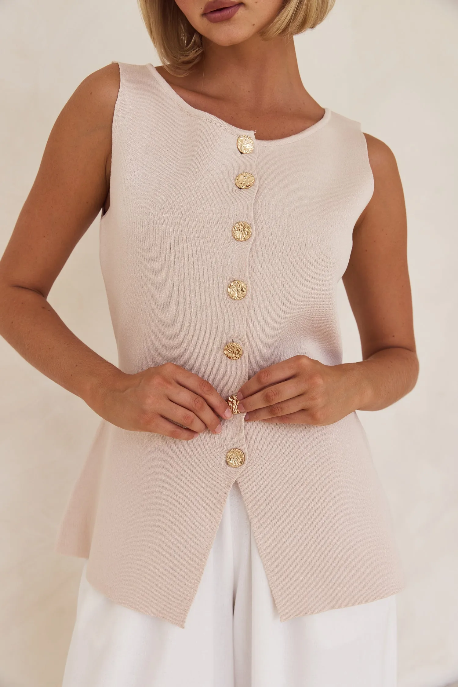 Lola Knit Vest (Cream)